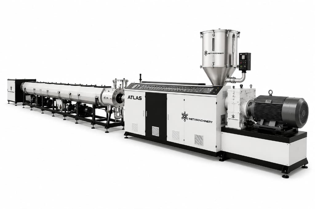 Línea de extrusión de tubería Atlas de Metamachinery